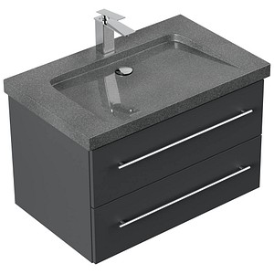 POSSEIK Waschbecken mit Unterschrank YAMO 75 grafit 75,0 x 45,0 x 50,0 cm