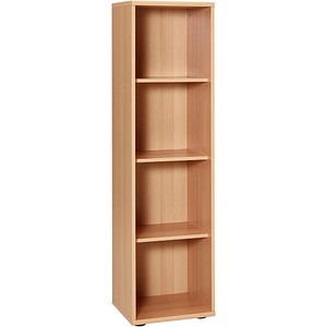 MÖBELPARTNER Aktenregal buche 39,3 x 39,5 x 152,8 cm, 1 St.