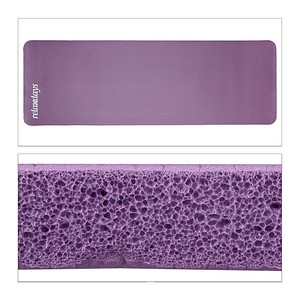 relaxdays Yogamatte violett 60,0 x 180,0 x 1,0 cm