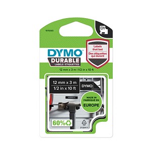 DYMO Schriftband D1 1978365, 12 mm, weiß auf schwarz, 1 St.