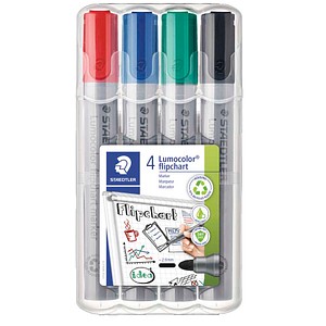 STAEDTLER Lumocolor Flipchart-Marker farbsortiert 2,0 mm, 4 St.