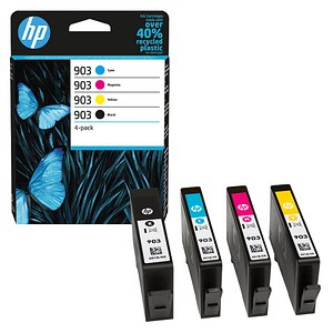 4 HP 903 (6ZC73AE) schwarz, cyan, magenta, gelb Tintenpatronen 4 HP 903 (6ZC73AE) schwarz, cyan, magenta, gelb Tintenpatronen