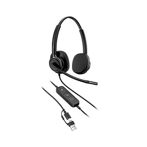 poly Mission 425 Stereo USB-Headset schwarz