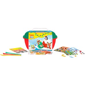 JOVI Modelliermasse Play & Fun Plastilina Christmas mehrfarbig