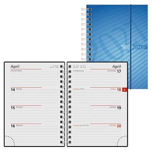 rido idé Taschenkalender mit Spirale 2027 blau, 1 St.
