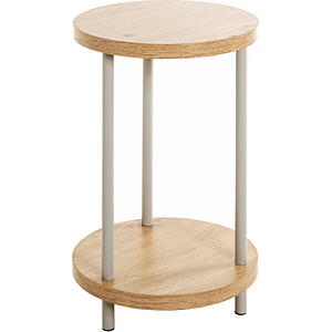 HAKU Möbel Beistelltisch rund MDF-Platte esche 30,0 x 30,0 x 50,0 cm, 1 St.