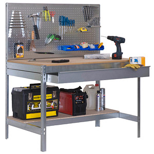 Simonrack Werkbank SIMONWORK BT2 BOX silber 1 Schublade 121,0 x 61,0 x 144,5 cm