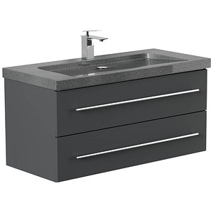 POSSEIK Waschbecken mit Unterschrank YAMO 100 grafit 100,0 x 45,0 x 50,0 cm