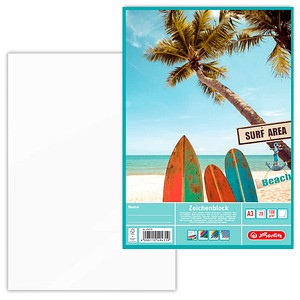 herlitz Zeichenblock DIN A3 100 g/qm, 20 Blatt, 1 Block