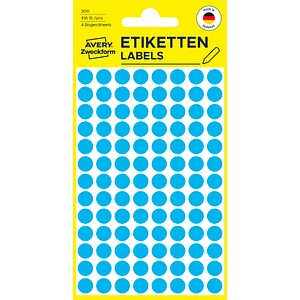 AVERY Zweckform Klebepunkte 3011 blau Ø 8,0 mm, 416 St.