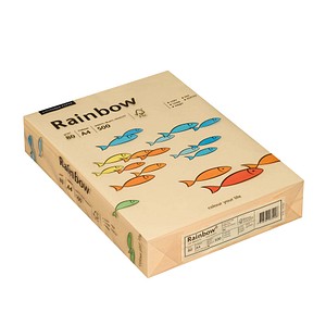 Rainbow Kopierpapier COLORED PAPER chamois DIN A4 80 g/qm 500 Blatt Rainbow Kopierpapier COLORED PAPER chamois DIN A4 80 g/qm 500 Blatt