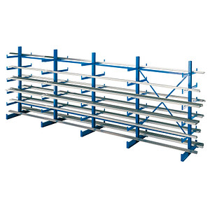 SCHULTE Kragarmregal K1000 14497 enzianblau 500,0 x 100,0 x 200,0 cm