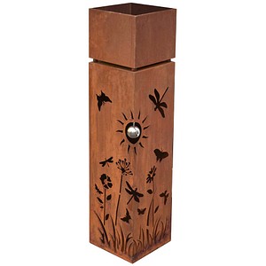 Garden Pleasure Pflanzsäule FLORALIA Metall Rost-Optik Säule 25,0 x 25,0 x 102,0 cm, 1 St.