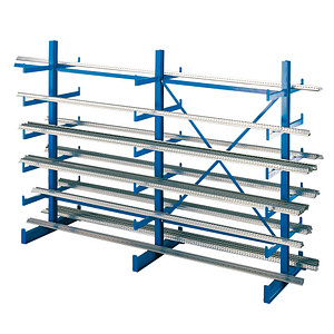 SCHULTE Kragarmregal K1000 14495 enzianblau 250,0 x 100,0 x 200,0 cm
