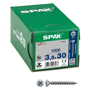 SPAX® Universalschrauben Z2 Senkkopf WIROX 1081010350305 3,5 mm x 30 mm, 1.000 St.