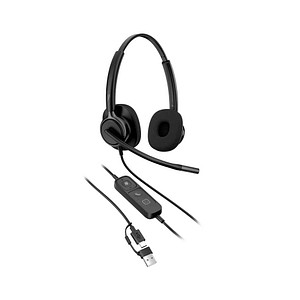 poly Mission 425 Stereo USB-Headset schwarz