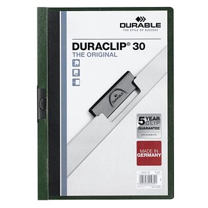 DURABLE Klemmhefter DURACLIP dunkelgrün, 25 St.