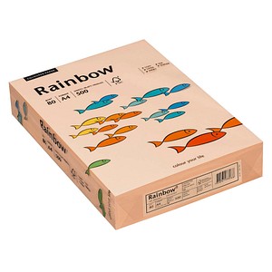 Rainbow Kopierpapier COLOURED PAPER lachs DIN A4 80 g/qm 500 Blatt