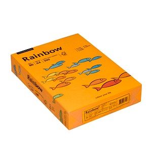 Rainbow Kopierpapier COLORED PAPER mittelorange DIN A4 80 g/qm 500 Blatt