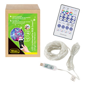 Idena 100er Smart LED Lichterkette transparent 12,0 m, 1 St.