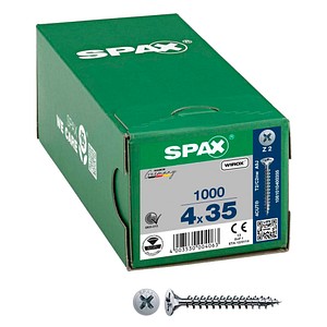 SPAX® Universalschrauben Z2 Senkkopf WIROX 1081010400355 4 mm x 35 mm, 1.000 St.