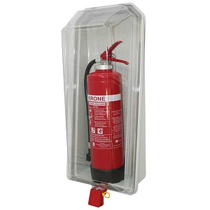 TKG Feuerlöscherschrank grau, transparent 30,0 x 21,0 x 64,0 cm