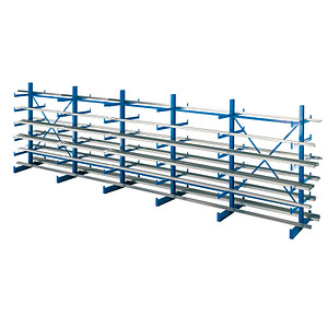 SCHULTE Kragarmregal K1000 14498 enzianblau 625,0 x 100,0 x 200,0 cm