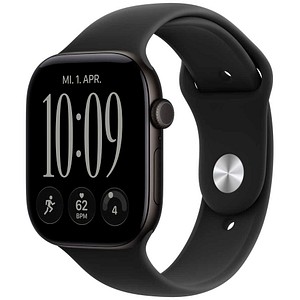 Apple Watch 12 46 mm Aluminium schwarz (GPS) Sportarmband S/M  schwarz