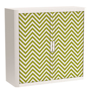 PAPERFLOW easyOffice Vintage Rollladenschrank 60916 2 Fachböden 110,0 x 41,5 x 104,0 cm