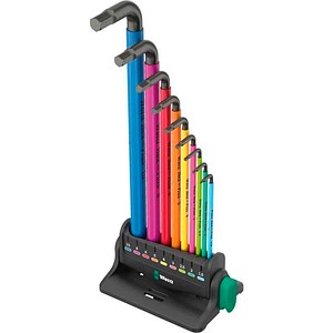 Wera Sechskantschlüssel-Satz 950/9 Multicolour 3 BlackLaser 05133165001 10-tlg.