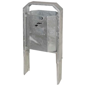 TKG CAMPINA Mülleimer 40,0 l silber, 1 St.