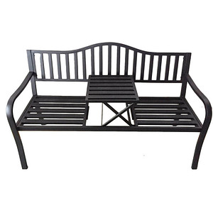 Garden Pleasure Gartenbank SEGULA 950505 schwarz Metall 150,0 cm