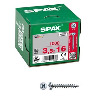 SPAX® Universalschrauben Z2 Halbrundkopf WIROX 0231010350165 3,5 mm x 16 mm, 1.000 St.