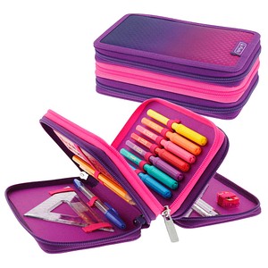 herlitz Federmäppchen befüllt Dip Dye pink/purple 31-teilig, 19,3 x 7,0 cm