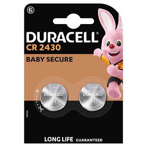 DURACELL Knopfzellen CR2430 Lithium 3,0 V, 2 St.