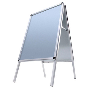 Showdown® Displays Kundenstopper Standard Rondo silber DIN A1 2 Fächer 63,9 x 74,4 x 112,0 cm, 1 St.