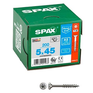 SPAX® Universalschrauben T20 Senkkopf Edelstahl A2 0197000500453 5 mm x 45 mm, 200 St.
