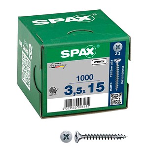 SPAX® Universalschrauben Z2 Senkkopf WIROX 1081010350155 3,5 mm x 15 mm, 1.000 St.