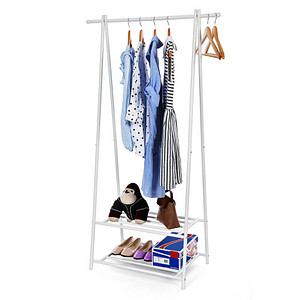 SONGMICS Kleiderständer HSR05W weiß Metall 87,5 x 155,0 cm, 1 St.