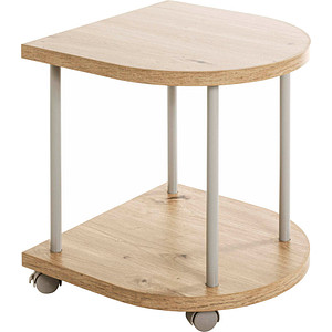 HAKU Möbel Beistelltisch C-Form MDF-Platte esche 40,0 x 40,0 x 45,0 cm, 1 St.