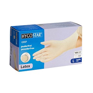 HYGOSTAR unisex Einmalhandschuhe GRIP weiß Größe L 100 St.