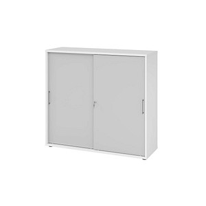 HAMMERBACHER Schiebetürenschrank Haziender, V1753S/W/5/BS grau, weiß 2 Fachböden 120,0 x 40,0 x 110,0 cm