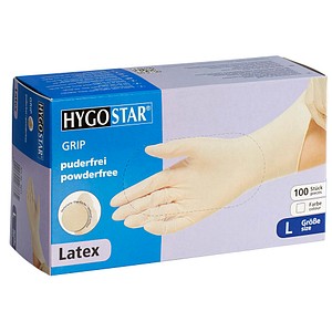 HYGOSTAR unisex Einmalhandschuhe GRIP weiß Größe L, 100 St.