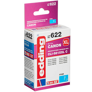 edding EDD-622 cyan Tintenpatrone ersetzt Canon CLI-581XXL C edding EDD-622 cyan Tintenpatrone ersetzt Canon CLI-581XXL C