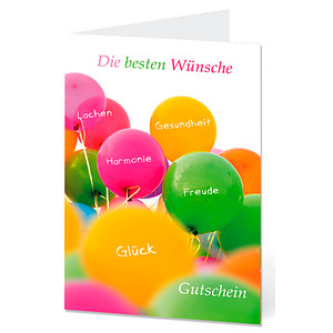 LUMA Gutschein Luftballons mit Innentext AM513 DIN B6, 1 St.