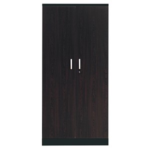 Gürkan Stahlschrank 100126 tiefschwarz, wenge 4 Fachböden 92,0 x 42,0 x 195,0 cm, aufgebaut, 1 St.