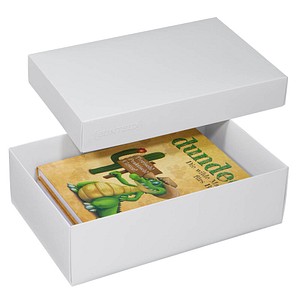 2 BUNTBOX L Geschenkboxen 3,6 l weiß 26,6 x 17,2 x 7,8 cm