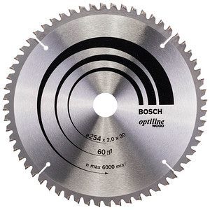 BOSCH Optiline Wood Kreissägeblatt 254,0 mm, 60 Zähne