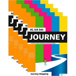PLAYROOM Flipchart-Arbeitsblöcke Journey Flip DE Workshopvorlage 65,0 x 97,0 cm, 14 Blatt (80 g/qm), 5 Blöcke