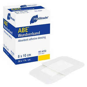 Meditrade® Wundverband Pflaster ABE® 4754 weiß 8,0 x 10,0 cm, 50 St.